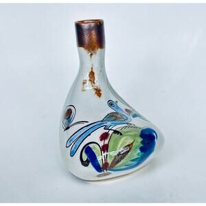 Vintage Ken Edwards El Palomar Tonala Bud Vase Mexican Pottery Scorpion Signed